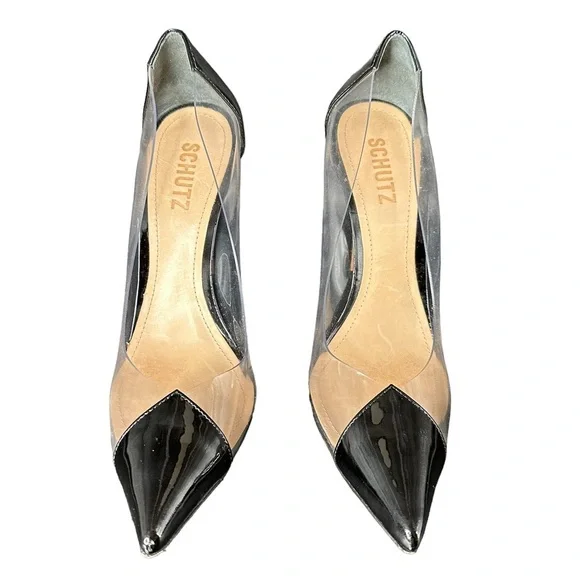 SCHUTZ PATENT LEATHER PUMPS BLACK SIZE 8.5B - Picture 9 of 11